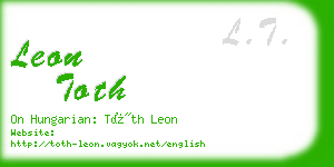 leon toth business card